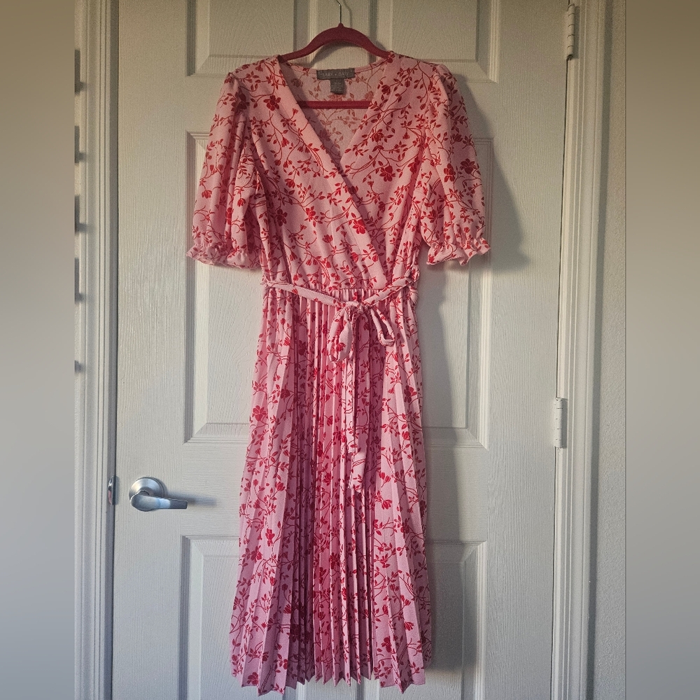 Lark + Grey Flowar Print Pink Dress